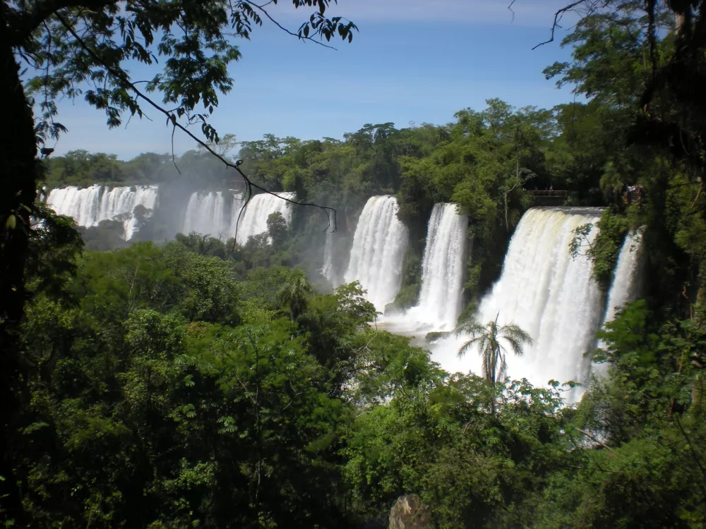 Iguazu - from the Argentinian side you are between the falls